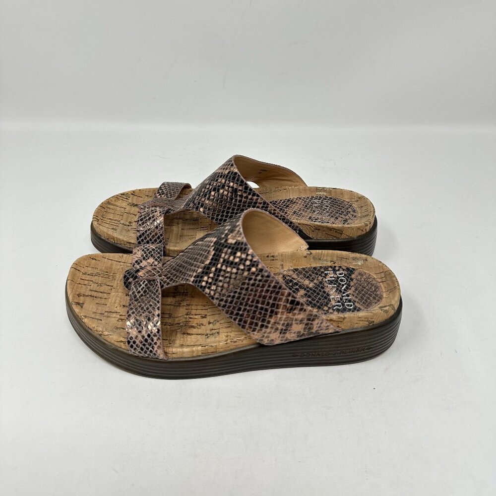 Donald Pliner Faina 5m Metallic Python Print Sand… - image 1